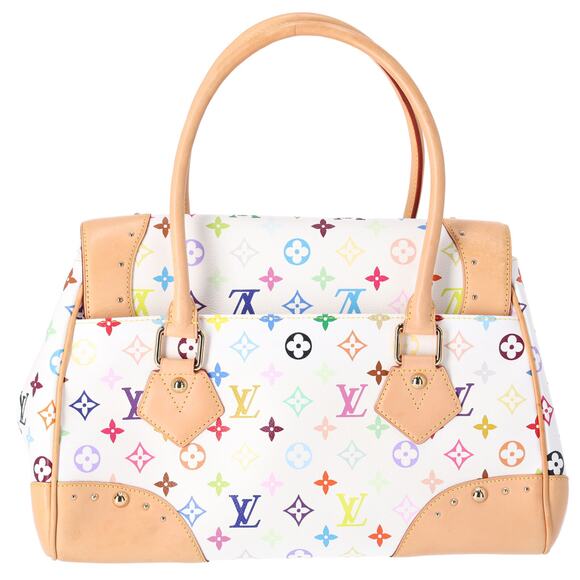 Louis Vuitton Beverly GM Monogram White Multicolor Handbag M40201 Blanc - Picture 6 of 10